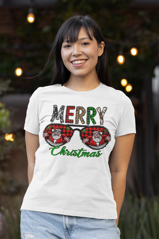 Santa Aviator Merry Christmas tshirt