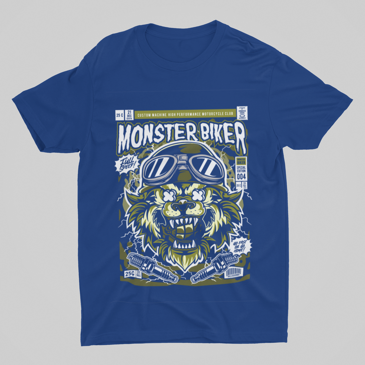 Wolf Monster Biker Retro Tee